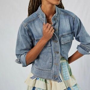 Anthropologie Dear John cropped denim jacket